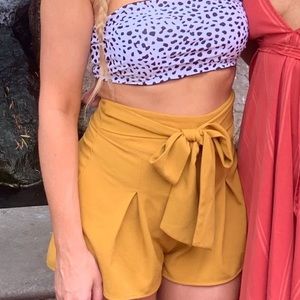 Mustard yellow shorts